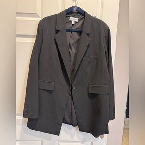 Nordstrom Black Women’s Long Single-Button Blazer